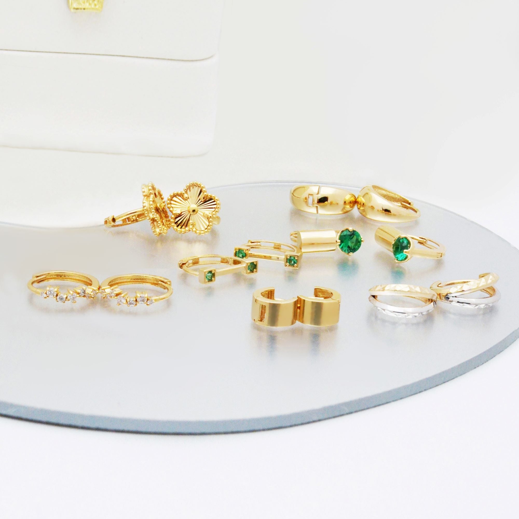 solid gold huggie earrings