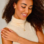 14k Solid Gold T-Bar Pendant