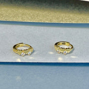 14k 5.5mm Tiny Heart Cartilage Hoop Earrings