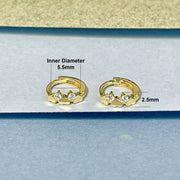 14k 5.5mm Tiny Heart Cartilage Hoop Earrings