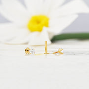 Solitaire Petal Flat-Back Stud | 3mm & 4mm