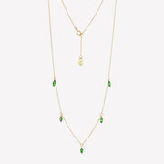 Tsavorite Marquise Station Necklace