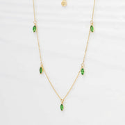 Tsavorite Marquise Station Necklace