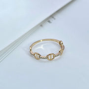 Anchor Chain Link Ring in 14k/18k Solid Gold