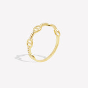 Anchor Chain Link Ring in 14k/18k Solid Gold