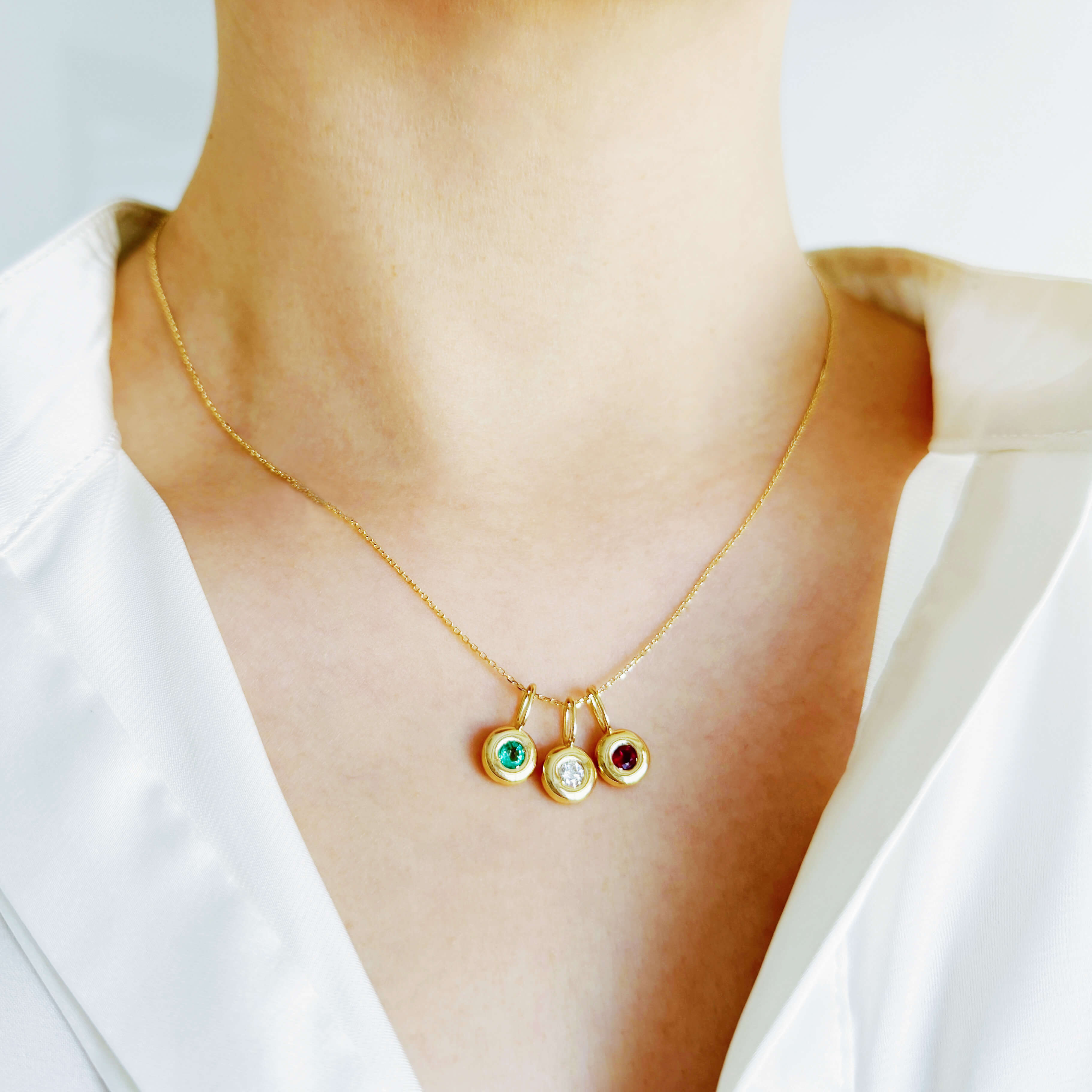 Signature Pebble Birthstone Pendant