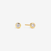 14k Solid Gold Lab Diamond Bubble Stud Earrings