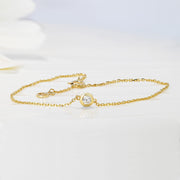 14k Solid Gold Lab Diamond Bubble Bracelet