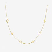 14k Solid Gold Multi-Clover Necklace