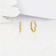 14k Dainty Constellation Huggie Earrings