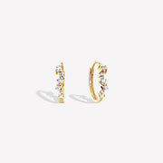 14k Dainty Constellation Huggie Earrings