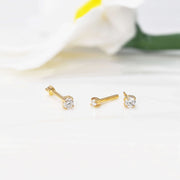 14k Two-in-One Lab Diamond Piercing Earring
