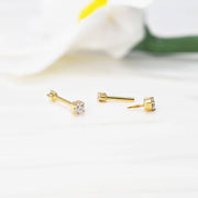 14k Two-in-One Lab Diamond Piercing Earring