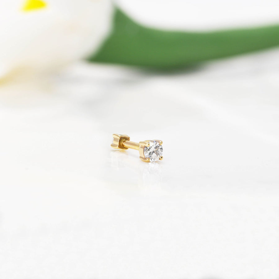 14k Two-in-One Lab Diamond Piercing Earring