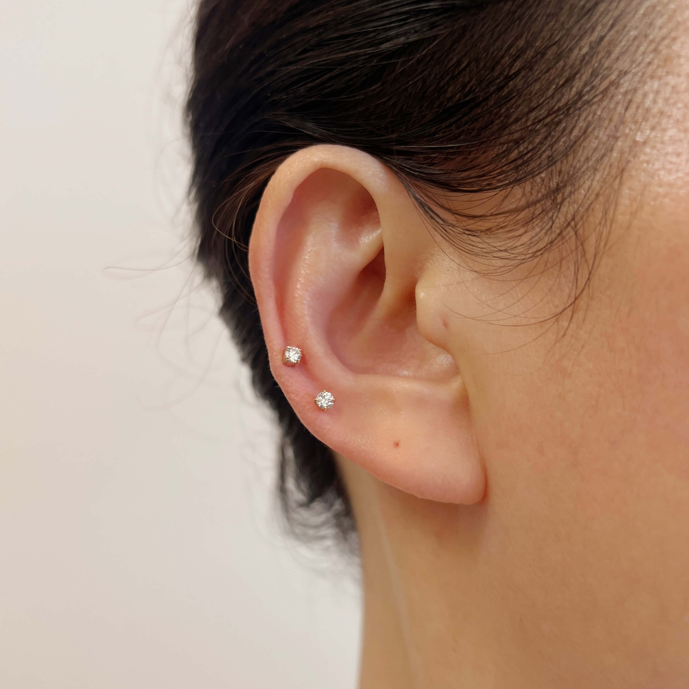 14k Two-in-One Lab Diamond Piercing Earring