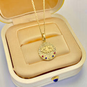 Evil Eye Molten Disc Pendant