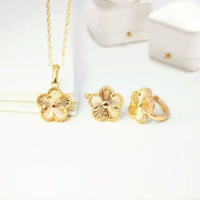 Sunray Blossom Necklace and Earrings Set