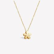 14k Solid Gold 3D Blossom Pendant Necklace