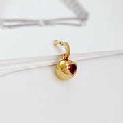 18k Natural Pigeon Blood Ruby Heart Ball Pendant