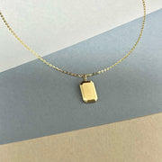 Ready to Ship! 14K Solid Gold Moissanite Starburst Charm Necklace, Dainty Teardrop/Rectangular Celestial Pendant Necklace, Gift for Her