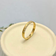 Unique 14K/18K Solid Matt Gold Diamond Ring, Satin Gold Womens Designer Ring, Wedding Ring, Promise Ring for Her, Anniversary Ring for Women