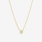 14k Solid Gold Lab Diamond Bubble Necklace