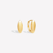 14k Solid Gold Navette Hoop Earrings