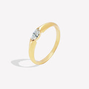 14k Solid Gold Marquise Moissanite Ring