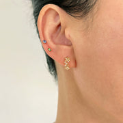 Marquise Tsavorite Flat-Back Stud