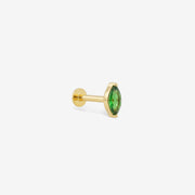 Marquise Tsavorite Flat-Back Stud