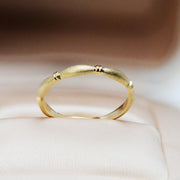 14k Solid Matte Gold Knotted Ring