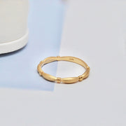 14k Solid Matte Gold Knotted Ring