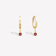 14k/18k Solid Gold Dainty Natural Ruby Drop Earrings