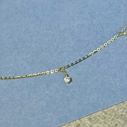 14k Moissanite Diamond Station Necklace