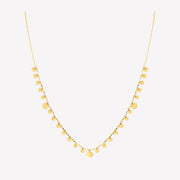 18k Solid Gold Multi Disc Choker Necklace