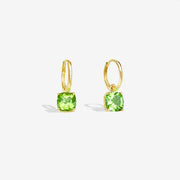 14k Solid Gold 1.6ct Natural Peridot Drop Earrings