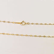 14k Solid Gold Petal Chain Necklace