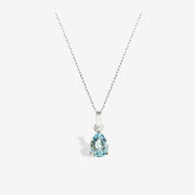 18k Natural Aquamarine Teardrop Pendant