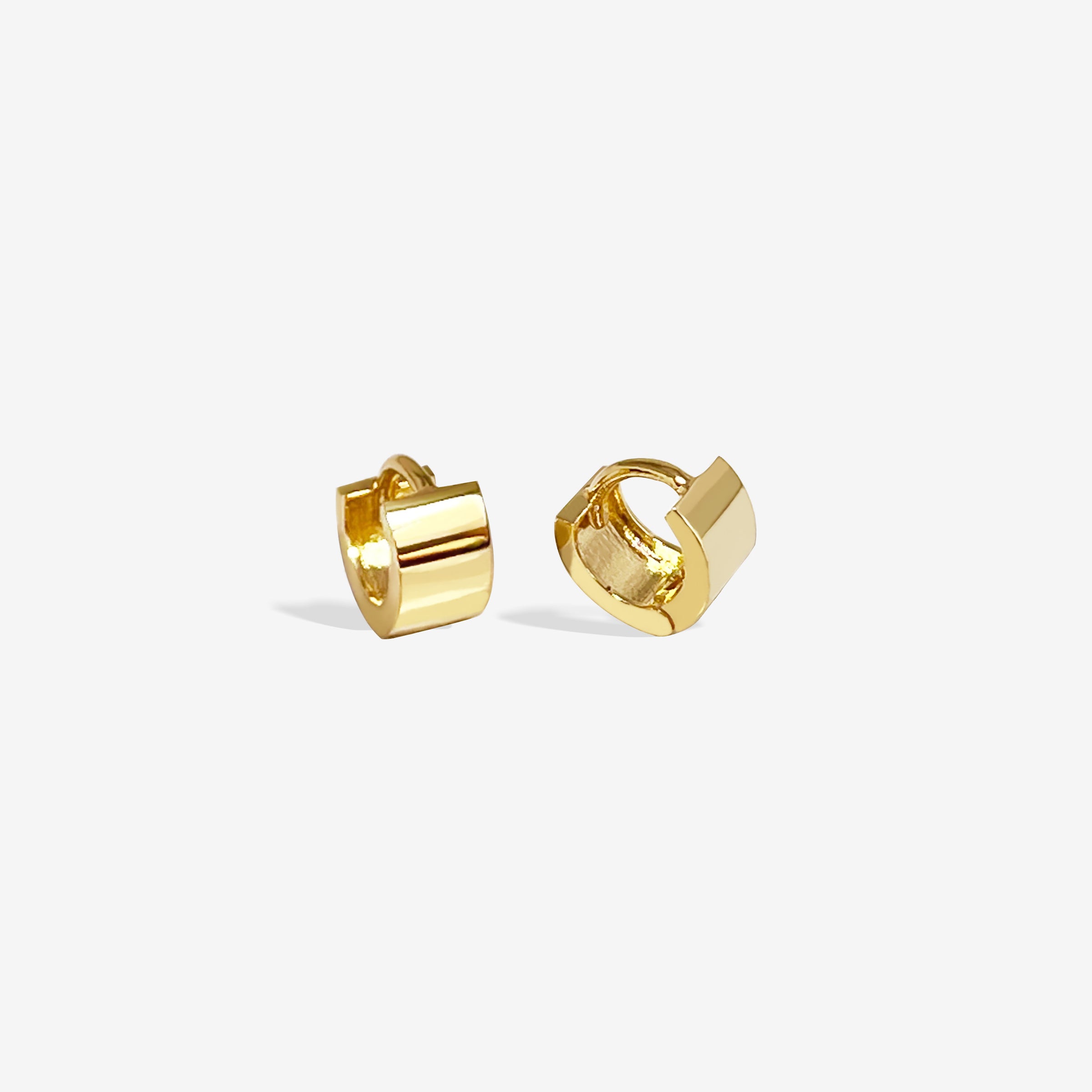 Huggie Earrings Small 14k Gold Earrings For Cartilage Gold Hoop