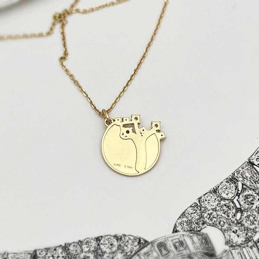 Golden Orchard Medallion Necklace