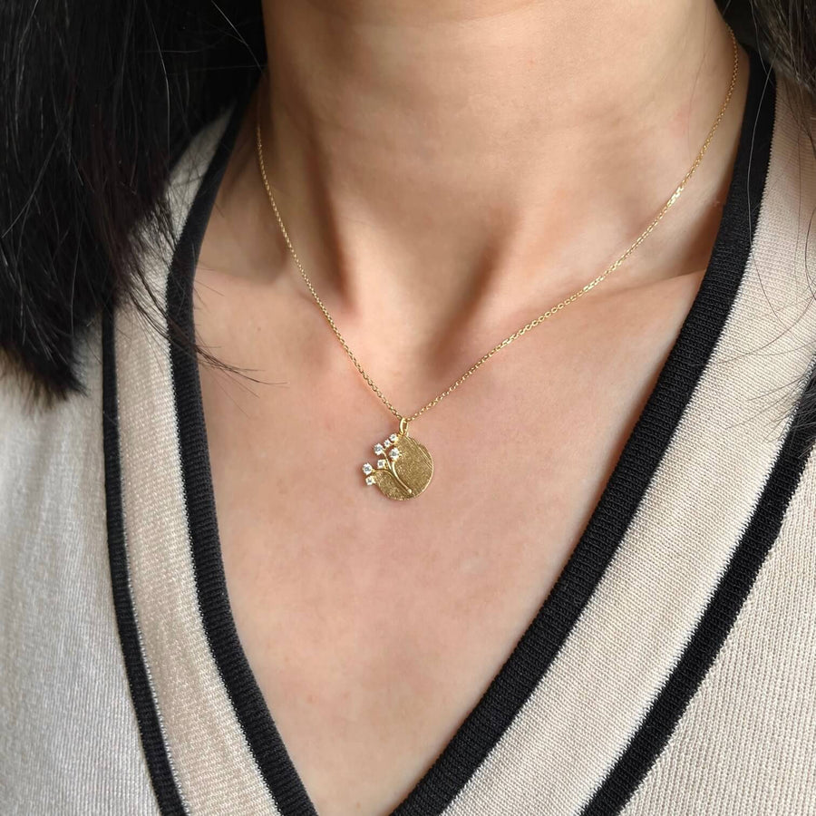 Golden Orchard Medallion Necklace
