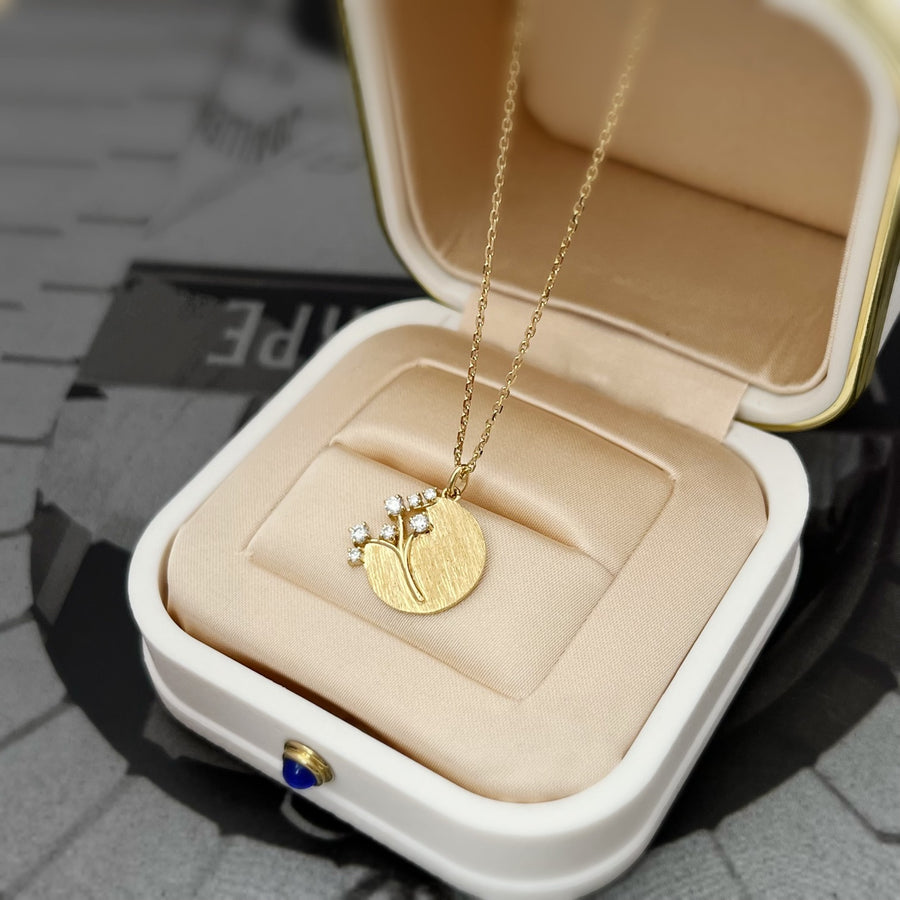 Golden Orchard Medallion Necklace