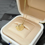 Golden Orchard Medallion Necklace