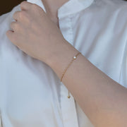 18k Solid Gold Lab-Grown Diamond Rope Chain Bracelet