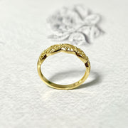 Filigree Vine Band Ring in 14k/18k Solid Gold